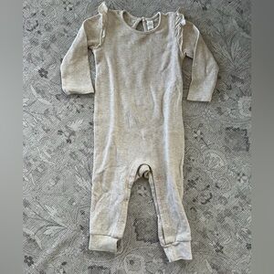 Colored Organics Waffle Knit Flutter Romper